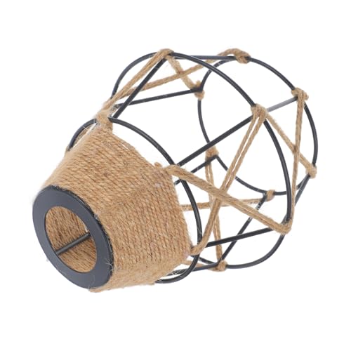 PRETYZOOM Hängelampe mit Geflochtenem Lampenschirm Jute Vintage Deckenleuchte für Wohnzimmer Schlafzimmer und Design zu Installieren Rustikaler Lichtschutz von PRETYZOOM