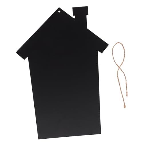 PRETYZOOM Hängende kleine Tafel bürodekoration Hochzeit Notiztafel Holzschild Nachrichtenbrett Hausförmige Tafel Wordpad-Forum Ladenschilder Tafel löschbares Message Board Tafelschild MDF von PRETYZOOM