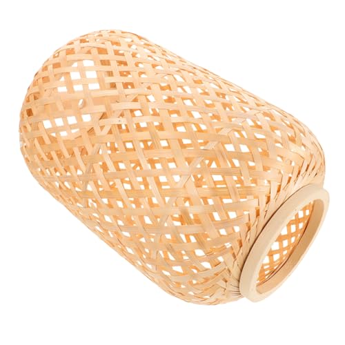 PRETYZOOM Handgewebte Lampen Boho Lampenschirm Retro Pendelleuchte Lichtschirme Decke Vogelkäfig Laterne Handgewebter Lampenschirm Handgewebter Käfig Gewebte von PRETYZOOM