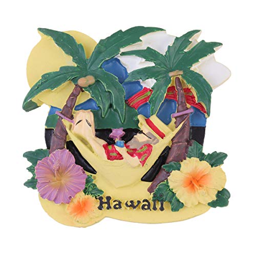 PRETYZOOM Hawaii deko Hawaiian Holiday Pattern Magnetische Aufkleber Harz Kühlschrank Abziehbilder Dekorationen Kühlschrank Magnete Aufkleber Souvenir Geschenk für Sommerreisen von PRETYZOOM