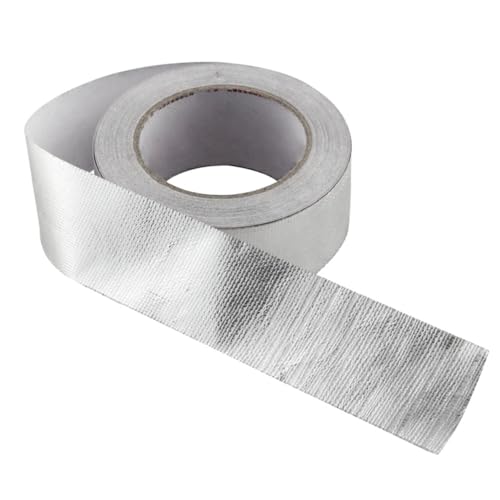 PRETYZOOM Hitzeschutzband Aluminiumfolie Hitzebeständig für Auto Motorrad Auspuff Isolierband Hitzeisolierend Robust gegen Öl Abrieb und Vibrationen für Industrie und Fahrzeugtechnik von PRETYZOOM