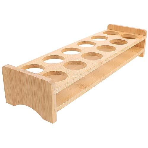 PRETYZOOM Holz Schnapsgläser Halter für Gläser Praktischer Whiskybecher Organizer aus Langlebigem Material für Bars Zuhause und Partys Kompakt und Leicht von PRETYZOOM