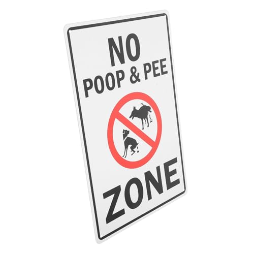 PRETYZOOM Hundeklo Verbotsschild Lustiges Warnschild für Hunde No Peeing Pooping Hinweis für Garten Park und um Hundebesitzer zu Erinnern die Umwelt Sauber zu Halten von PRETYZOOM