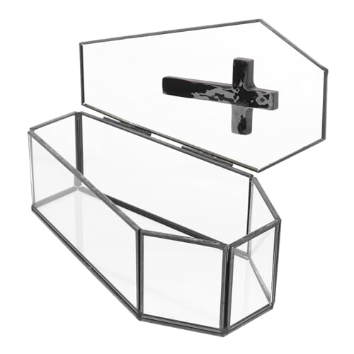 PRETYZOOM Kasten Schmuck-Vitrine Behälterablaufkorb farbiger Humidor Projektorhalterung Schwammpalette Dekoration schmuckkästchen hochzeitsgeschenk box Schmuckhalter Gothic-Accessoires Glas von PRETYZOOM