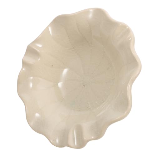 PRETYZOOM Keramik Aromatherapie Platte für Ätherische Öle Cremabeige Aromadose mit Glatter Oberfläche Dekoratives Serviertablett für Salon Spa und Wellnessanwendungen von PRETYZOOM