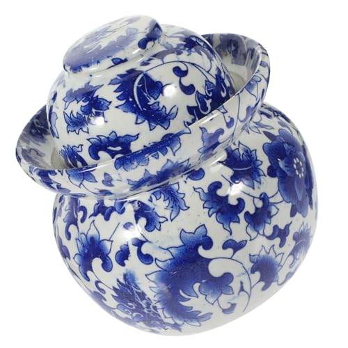 PRETYZOOM Keramik Kimchi Glas Für Eingelegtes Gemüse Sauerkraut Glas Gemüse Einlegen Chinesisches Gärglas Chinesische Keramik Marmeladen Gelee Gläser Töpferwaren Einmachglas von PRETYZOOM