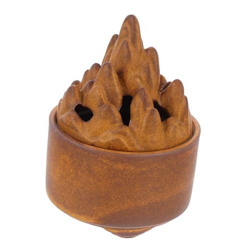 PRETYZOOM Keramik Räuchergefäß Retro Zen Design Haushaltsräucherstäbchenhalter Dekoratives Desktop Ornament für Büro und Wohnzimmer Stilvolle Aromatherapie und Meditationsdekoration von PRETYZOOM