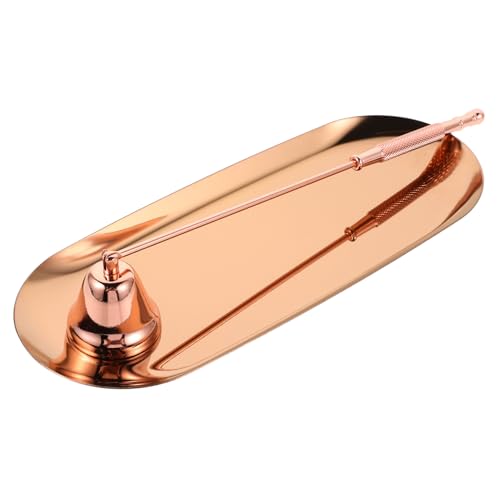 PRETYZOOM Kerzenlöscher Edelstahl Roségold mit Tablett Moderner Dochtlöscher für Duftkerzen Effiziente Flammenkontrolle Rauchfreies Löschen Dekoratives Kerzenpflege-tool PRETYZOOM Kerzenlöscher Edelstahl Roségold mit Tablett Moderner Dochtlöscher für Duftkerzen Effiziente Flammenkontrolle Rauchfreies Löschen Dekoratives Kerzenpflege-tool von PRETYZOOM