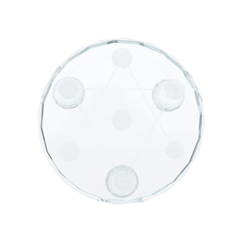PRETYZOOM Kristall Display Tablett Durchmesser Transparent Runder Sockel Schmuck Aufbewahrung Ablage Platte für Schmuck und Dekoration Umweltfreundlich Geruchlos von PRETYZOOM
