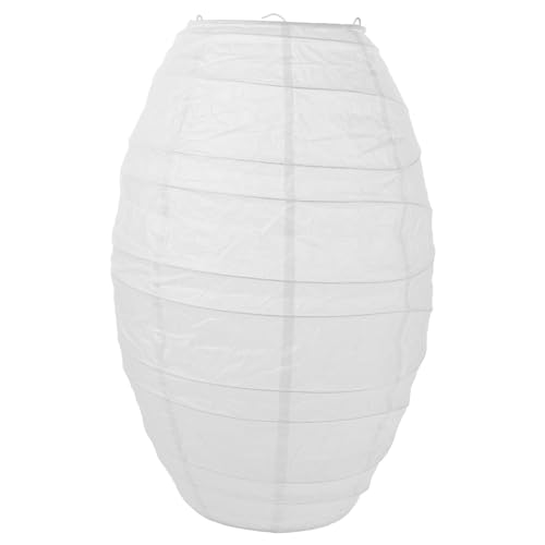 PRETYZOOM Kronleuchter Schatten hängende Papierlampe Faltbare Papierlaterne Lampenschirm aus Papier handgefertigter Papierlampenschirm Papierschirm Lampenschirmabdeckung Metall Weiß von PRETYZOOM