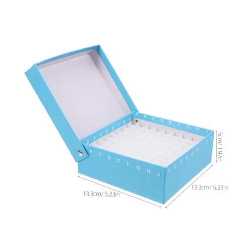 PRETYZOOM Kryogene Aufbewahrungsbox für Mikrozentrifugenröhrchen Fächer Papiermaterial mit Deckel Gefrierbox für Laborproben Kühlschrank und Gefrierschrank Geeignet Platzsparend und von PRETYZOOM