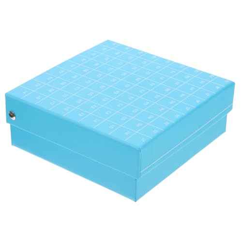 PRETYZOOM Kryogene Zentrifugenröhrchen Aufbewahrungsbox mit Mehrfachfächern aus Kunststoff und Papier Stabile Labor Mikrogefäßhalterung für Gefrierschrank Praktische Probenlagerung von PRETYZOOM