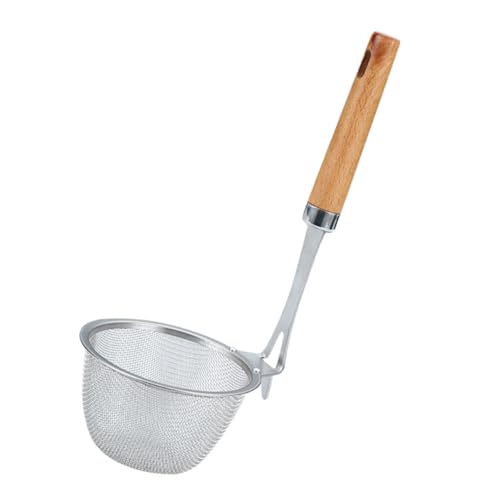 PRETYZOOM Küchensieb mit Langem Griff Rostfrei für Abtropfen von Nudeln Gemüse und Fondue Küchenwerkzeug für Zuhause und Gastronomie von PRETYZOOM