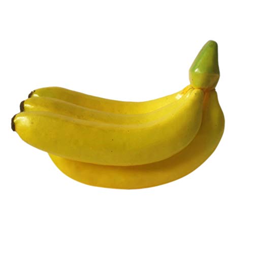 PRETYZOOM Künstliche Gelbe Bananen Gefälschte Frucht Plastikbanane Realistische Bananensimulation Obst Kinder Fotografie Requisiten Küche Party Dekor von PRETYZOOM