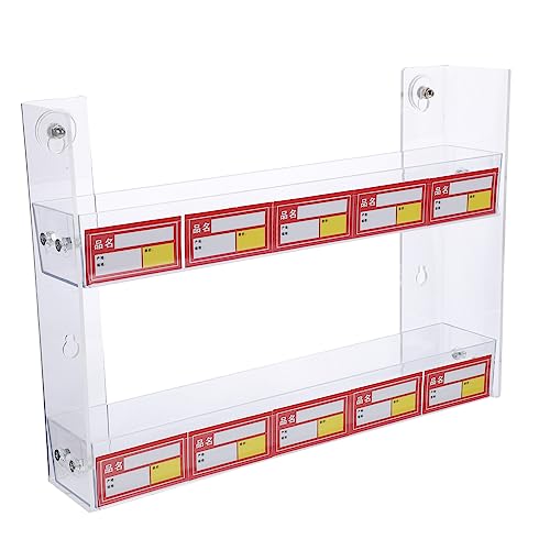PRETYZOOM Lagiges Wandmontiertes Transparentes Zigaretten Display Regal mit Großer Kapazität Aufbewahrungssystem für Installieren Platzsparend für Verkaufsstellen PRETYZOOM Lagiges Wandmontiertes Transparentes Zigaretten Display Regal mit Großer Kapazität Aufbewahrungssystem für Installieren Platzsparend für Verkaufsstellen von PRETYZOOM