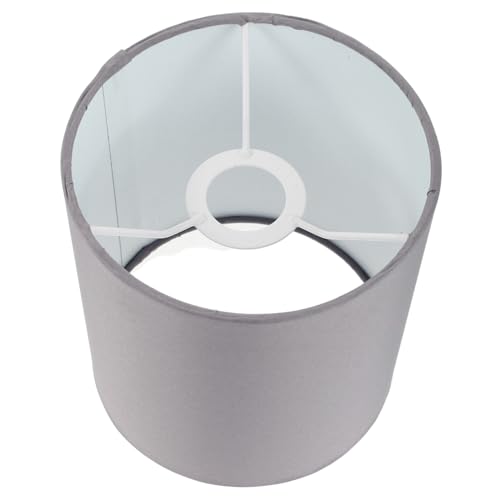 PRETYZOOM Lampenschirm Aus Stoff Schlagzeugschatten Lampenschirm Für Schreibtischlampe Trommellampenschatten Lampenschirme Aus Stoff Tischlampe Aus Rundlampenschatten Grau Metall von PRETYZOOM