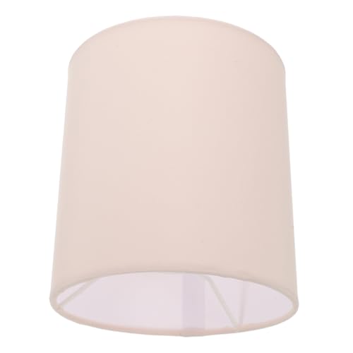 PRETYZOOM Lampenschirm aus Stoff Wandleuchten Abdeckung kleiner Lampenschirm Bauernhause -Lampenschatten Metall Beige von PRETYZOOM
