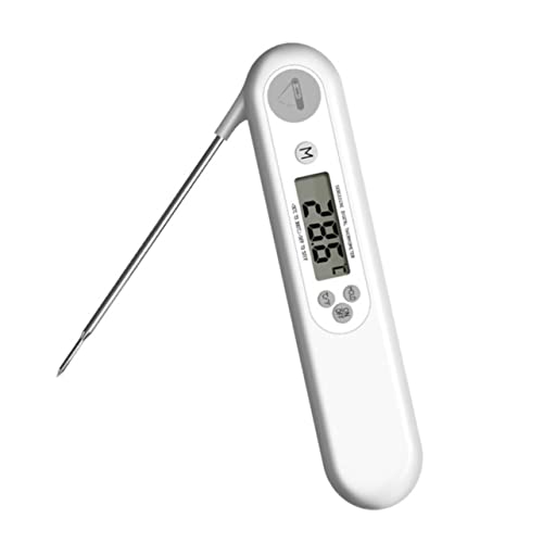 PRETYZOOM Lebensmittel-Thermometer digitales Fleisch Küche Ofen ultraschnell digitales Thermometer Klappbares Fleischthermometer BBQ-Thermometer Grill Produkt Umweltfreundliche ABS Weiß von PRETYZOOM