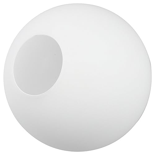 PRETYZOOM Mattierter -Lampenschirm Weißer Runder Glaskugel-Lampenschirm Blasen-Kronleuchter-Lichtabdeckung Opalkugel- Hängelampenschirm 5 5 Cm Großes Loch von PRETYZOOM