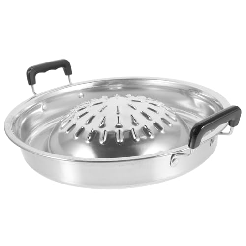 PRETYZOOM Metall Multifunktionale Bbq Pfanne für Außenbereich für Koreanisches Bbq und Grillerlebnisse Hitzebeständig Doppeltem Griff PRETYZOOM Metall Multifunktionale Bbq Pfanne für Außenbereich für Koreanisches Bbq und Grillerlebnisse Hitzebeständig Doppeltem Griff von PRETYZOOM
