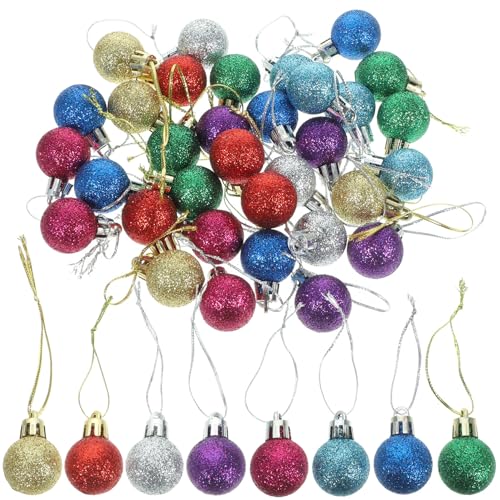 PRETYZOOM Mini-Weihnachtskugeln 80 Stück Mini-Glitzer-Weihnachtskugeln Mehrfarbig Hängende Weihnachtskugel Winzige Bruchsichere Ornamente Miniaturkugeln Für Weihnachtsbäume Zufällige Farbe PRETYZOOM Mini-Weihnachtskugeln 80 Stück Mini-Glitzer-Weihnachtskugeln Mehrfarbig Hängende Weihnachtskugel Winzige Bruchsichere Ornamente Miniaturkugeln Für Weihnachtsbäume Zufällige Farbe von PRETYZOOM