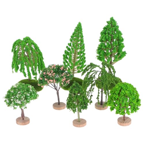 PRETYZOOM Miniatur BäUme Modellbau Zug BäUme Eisenbahn Landschaft Diorama Baum Architektur FüR DIY Landschaft, Mini Landschaftsgestaltung von PRETYZOOM