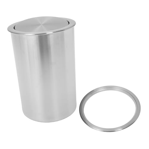 PRETYZOOM Mülleimer Aus Edelstahl Eingebauter Mülleimerdeckel Für Die Arbeitsplatte Edelstahl Küchenmülleimer Theke Eingebetteter Papierkorb Eingebettetes Design Abfalleimer Theken von PRETYZOOM