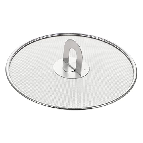 PRETYZOOM 21 cm Edelstahl Topf Spritzschutz Spritzschutz Bratpfanne Abdeckung Öl Spritzschutz Küchenhelfer von PRETYZOOM