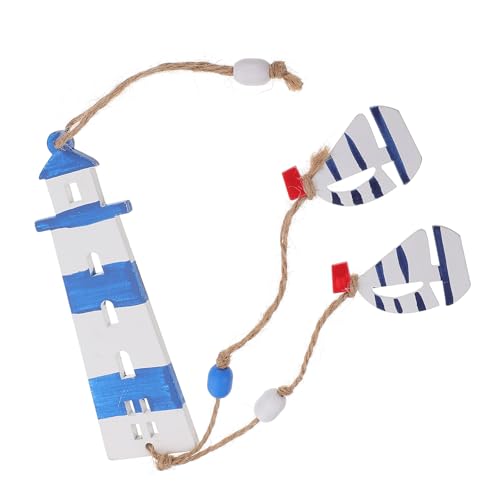 PRETYZOOM Ornament wandverkleidung Wand polsterung The Anchor küstendeko lichthäuser Leuchtturm nautische Wanddekoration Boot Fisch strandig nautische Hängedekoration Hauswandschmuck Holz von PRETYZOOM
