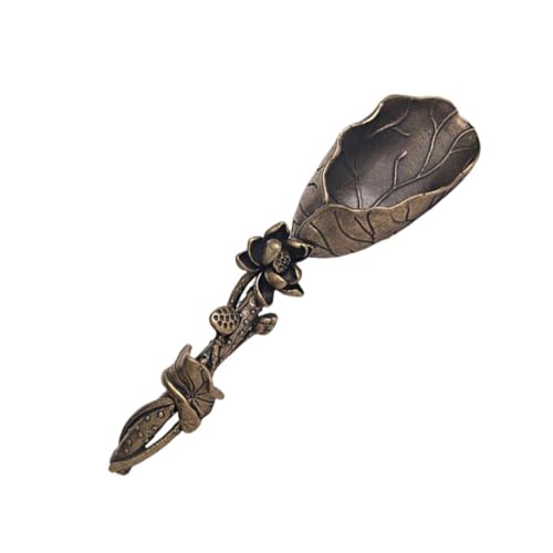 PRETYZOOM Ornamente Teelöffel kaffeelöffel chinesischer traditioneller Tee Chinesischer Tee Vintage Teeschaufel Tee -Scooper dekorative Teeschaufel Dekorative Schaufel Messing von PRETYZOOM