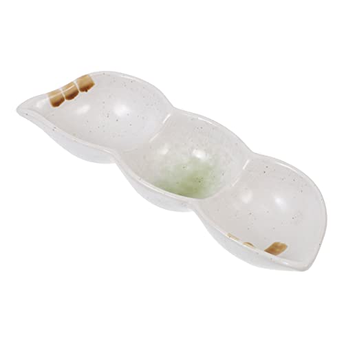 PRETYZOOM 1stück Keramischer Dip Servierteller Für Saucen Und Snacks Japanisches Retro-design Mit Drei Fächern Für Tischdekoration Gewürzbehälter PRETYZOOM 1stück Keramischer Dip Servierteller Für Saucen Und Snacks Japanisches Retro-design Mit Drei Fächern Für Tischdekoration Gewürzbehälter von PRETYZOOM