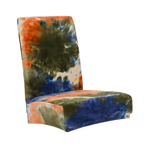 PRETYZOOM Polyester Stuhlbezug Mit Rückenlehne Einfarbig Waschbar Für Esszimmer Wohn Und Hotelgebrauch Stilvolles Design Mit Einzigartigem Batikmuster von PRETYZOOM