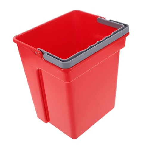 PRETYZOOM Reinigungseimer Eimer Mit Griffen Quadratischer Eimer Behälter Mülleimer Große Eimer Für Waschen Handhaben Schmutzig Reiniger Sauber Putzeimer Plastik Rot von PRETYZOOM
