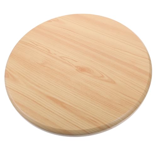PRETYZOOM Runder Holz Hocker Sitzfläche Ersatz Barhocker Sitzplatte Robust Kratzfest Langlebig für Haushalt und Gastronomie Einfache Zubehör Holzstuhl Sitzfläche von PRETYZOOM