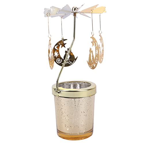 PRETYZOOM Kerzenbecher Aus Glas Mittelstücke Dekoration Für Tischpartys Rotierender Kerzenhalter Home-Office- Geburtstagsgeschenk von PRETYZOOM