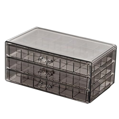 PRETYZOOM Schmuck Organizer Box Stapelbare Transparente Schichten Schmuckaufbewahrung mit Fächern für Ringe Armbänder Uhren Geeignet für Damen Schmuckaufbewahrung von PRETYZOOM