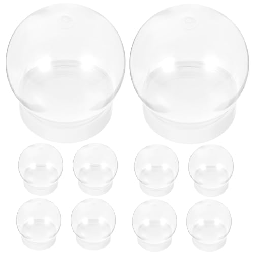 PRETYZOOM 10 Stück Weihnachts-Schneekugeln Schneekugeln Für Kinder Weihnachts-Wasser-Schneekugeln Glas Durchsichtige Ornamente Einmachglas Schneekugel von PRETYZOOM