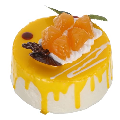 PRETYZOOM Simulation Kuchenmodell gefälschte Geburtstagstorte Kuchen Requisiten Kunstgeburtstagstorte Fake Kuchen Modell Simulationskuchenmodell Modell einer gefälschten Geburtstagstorte PU von PRETYZOOM