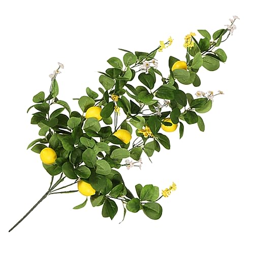 PRETYZOOM Künstliche Zitronenstiele Gefälschte Zitronenzweige Künstlicher Floral Hängender Pick Für Heimdekoration Büro Fenster Deko von PRETYZOOM