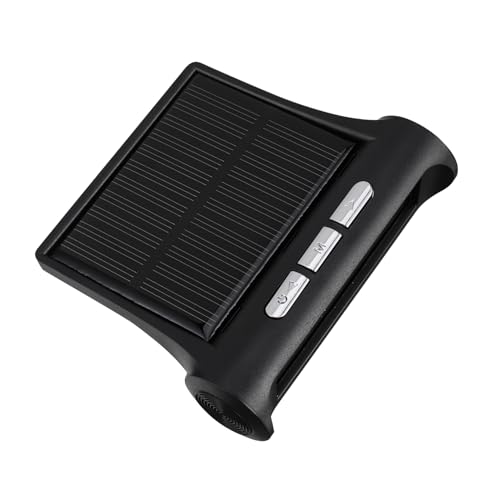 PRETYZOOM Solarbetriebene Digitale Autouhr mit Großem Lcd display Multifunktionaler Thermometeranzeige Automatische Kalenderfunktion USB Solarladefunktion für Präzise Temperaturüberwachung von PRETYZOOM