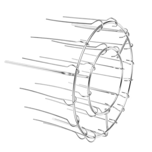 PRETYZOOM Spießhalter für Heißluftfritteuse Teiliges BBQ Grillzubehör mit Vertikalem Rundspießständer Rostfrei Einfach zu Reinigen Gleichmäßige Hitzeverteilung für Fleisch und Gemüse Grillen von PRETYZOOM