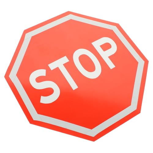 PRETYZOOM Stop Verkehrsschild Reflektierendes Warnschild für und Außenbereich für und Straßen Auffällig und Leicht zu Lagern Zufälliger Stil von PRETYZOOM