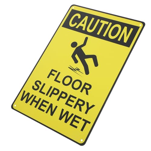 PRETYZOOM Achtung Schild Rutschgefahr Warnschild für Nassen Boden Tragbar und Langlebig für Gewerbe und Straßenverkehr von PRETYZOOM