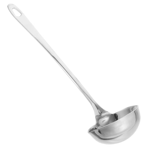 PRETYZOOM Suppenkelle mit Ausgießer Langer Griff Doppelausguss Vielseitige Schöpfkelle für Suppen und Eintöpfe für Zuhause und Restaurants von PRETYZOOM