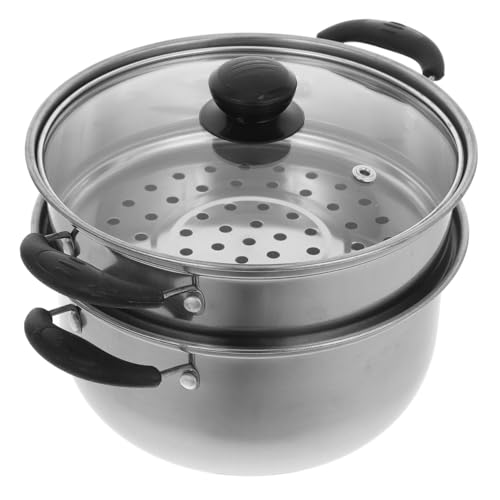 PRETYZOOM Suppentopf Action Topf zum Einführen mit Dampfgarer mit Sieb Couscous-Topf Induktion Kochtopf Nudeln Metall Edelstahl großer Suppentopf PRETYZOOM Suppentopf Action Topf zum Einführen mit Dampfgarer mit Sieb Couscous-Topf Induktion Kochtopf Nudeln Metall Edelstahl großer Suppentopf von PRETYZOOM