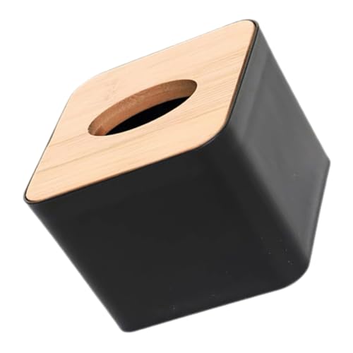 PRETYZOOM Holz Tissue Box Abdeckung mit Deckel Eleganter Taschentuchhalter für Wohnzimmer Büro und Badezimmer Praktische Aufbewahrungsbox für Servietten und Papiertücher von PRETYZOOM