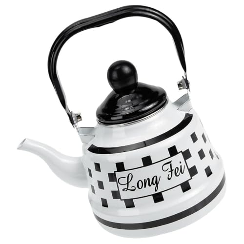 PRETYZOOM Vintage Türkische 1.7L Liter Retro Wasserkessel für Induktion und Gasherd, Topf Griff aus Keramik von PRETYZOOM