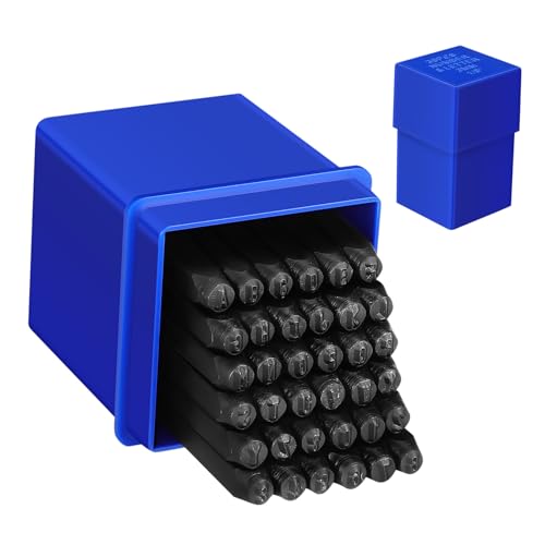 PRETYZOOM Teiliges Metall Stanzwerkzeug Präzisions Stempel Zahlen und Buchstaben aus Karbonstahl Langlebig für Gravur Branding DIY Lederhandwerk und Metallarbeiten von PRETYZOOM