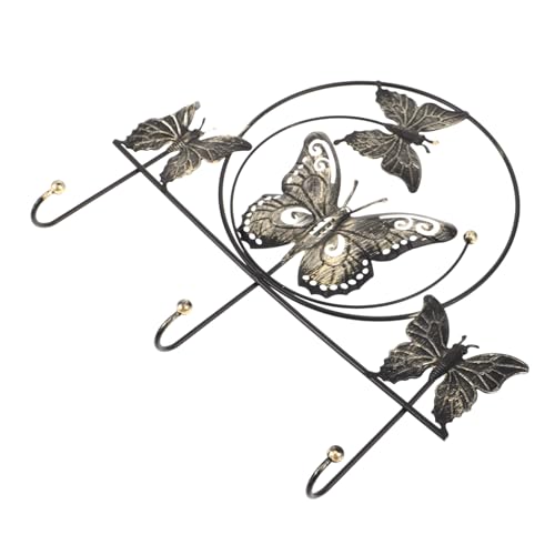 PRETYZOOM Wandhaken aus Robustem Eisen mit Schmetterlingshaken Dekorativer Garderobenhalter für Schlafzimmer Einfache Bohrfreie Montage Vielseitig für Mäntel Hüte und Schlüssel Geeignet PRETYZOOM Wandhaken aus Robustem Eisen mit Schmetterlingshaken Dekorativer Garderobenhalter für Schlafzimmer Einfache Bohrfreie Montage Vielseitig für Mäntel Hüte und Schlüssel Geeignet von PRETYZOOM