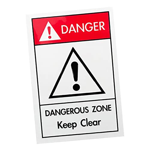 PRETYZOOM Warnschild für Hochwertiges und Warnzeichen für Maschinen Selbstklebend für Lager und Fabriken Sicher und Langlebig von PRETYZOOM
